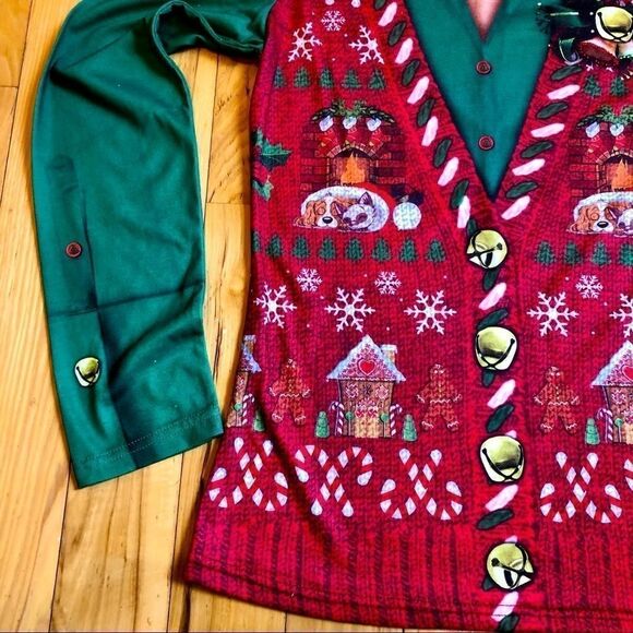FAUX REAL SHIRT CHRISTMAS T-SHIRT M NWT - Picture 10 of 13